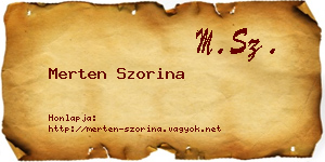Merten Szorina névjegykártya